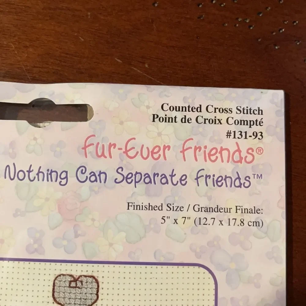 Precious Moments Counted Cross Stitch Kit Fur-Ever Friends New in Package